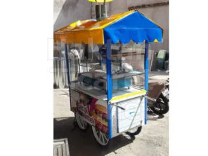 Kofte ve Sandvic Ciger Arabasi 4 Tekerli Tenteli Depolu 1